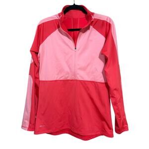 Nike hyperwarm shield half zip hot pink pro dri-fit women's XL running shirt